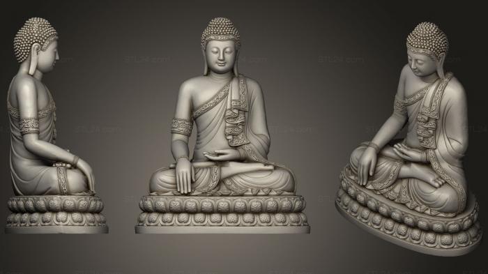 Статуэтки Будда (Нанимает Будду, STKBD_0086) 3D модель для ЧПУ станка